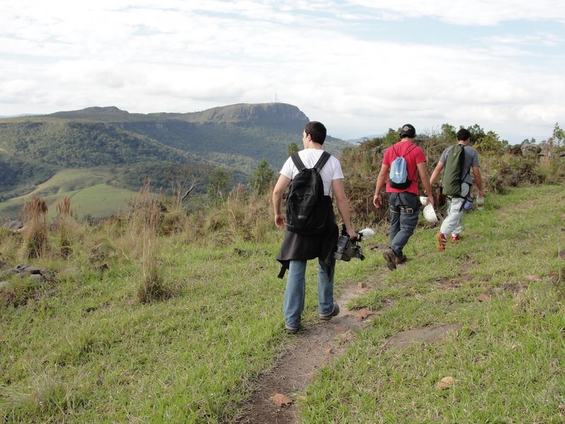 Caminhada com a equipe em locação remota